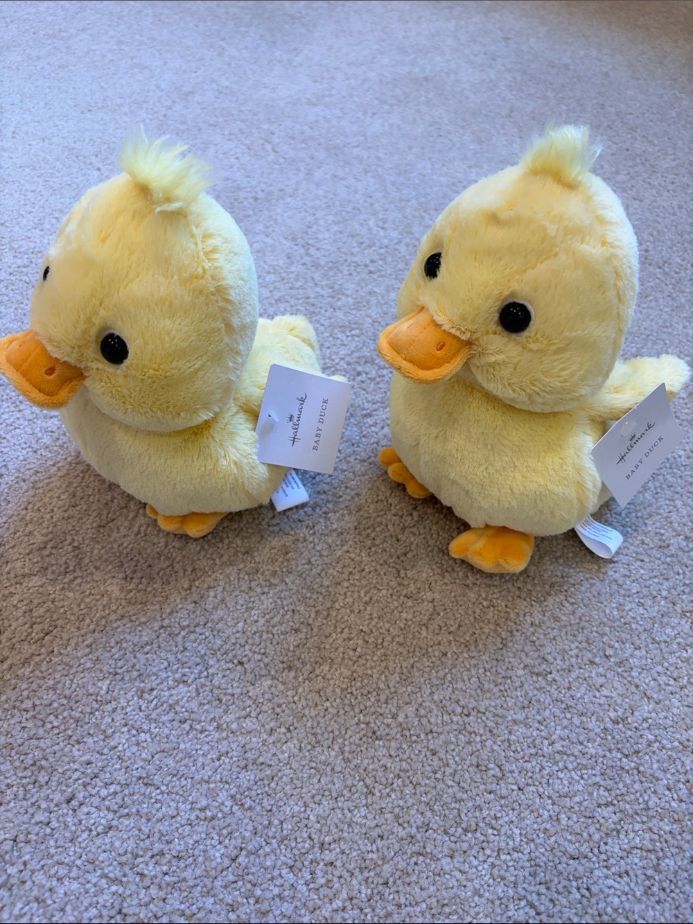 Hallmark Yellow Plush Duck Pet Toy Pair